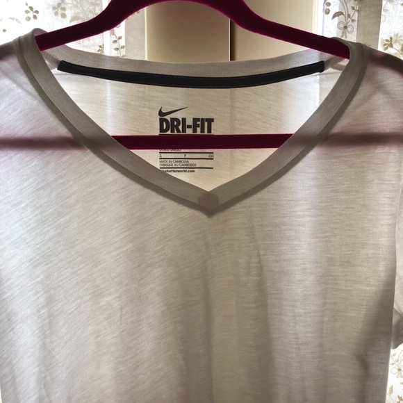 Nike White Dri Fit Tee - Picture 2 of 3